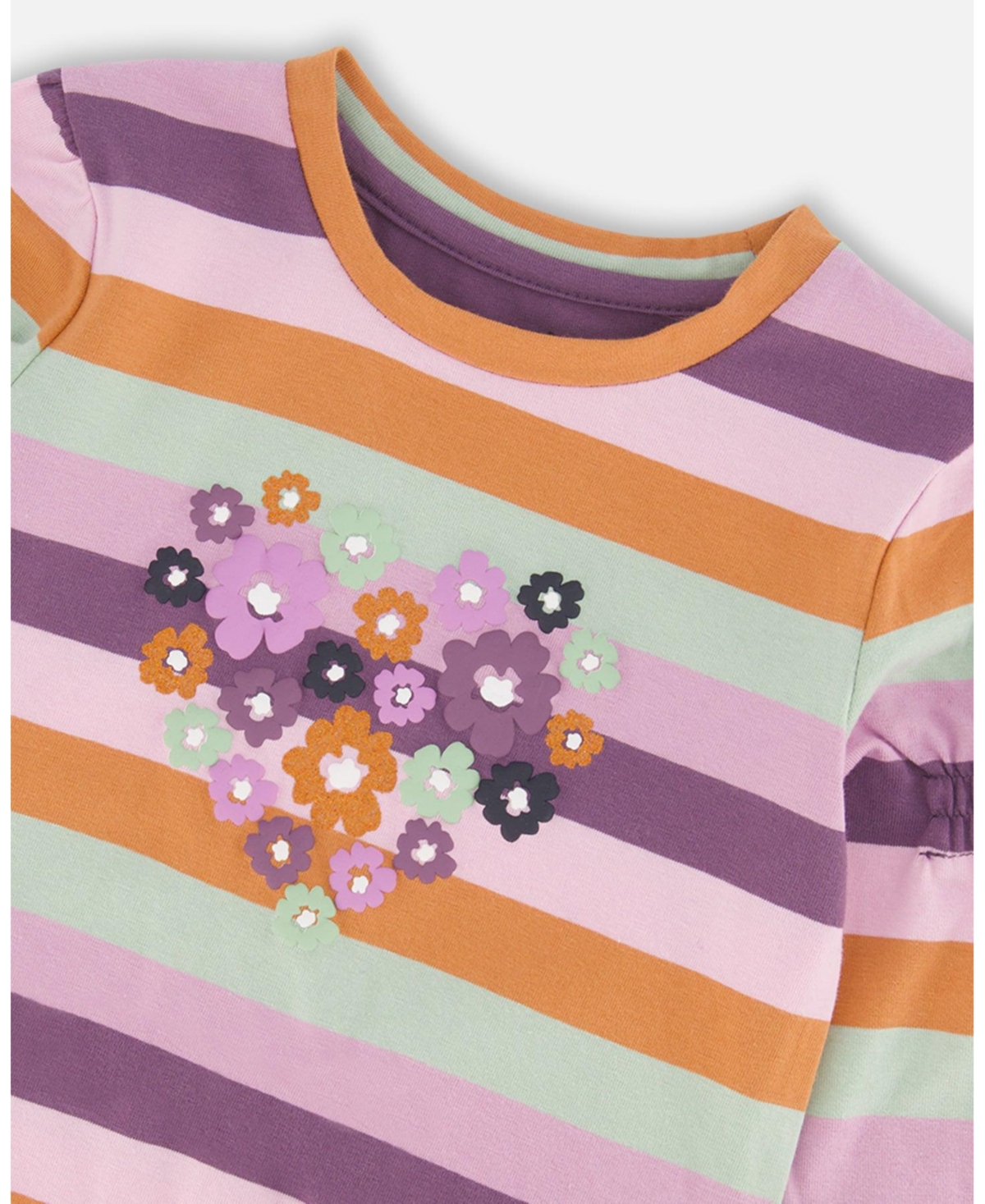 Deux par Deux Baby Girls Baby Printed T-Shirt Multicolor Stripe
