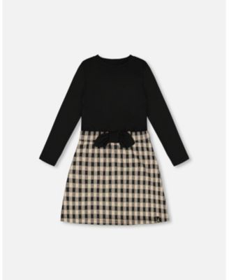 Deux Par Deux Bi-Material Dress - Peacoat Fairy Unicorn main image 1