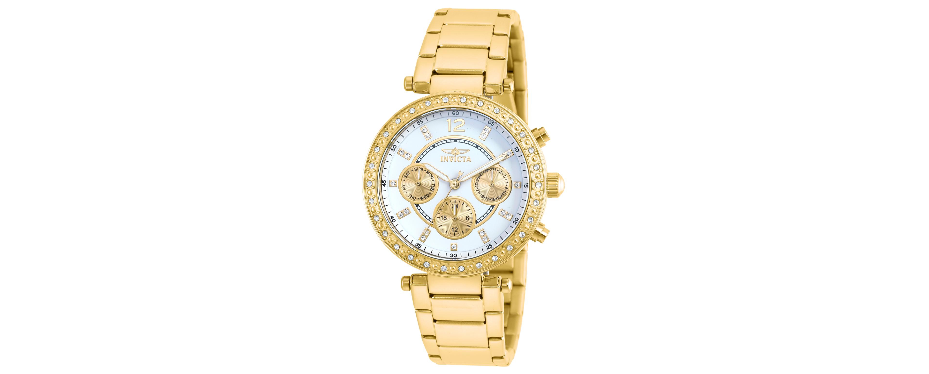 Invicta Women's Angel Quartz Chronograph Silver Dial Stainless Steel Bracelet Watch