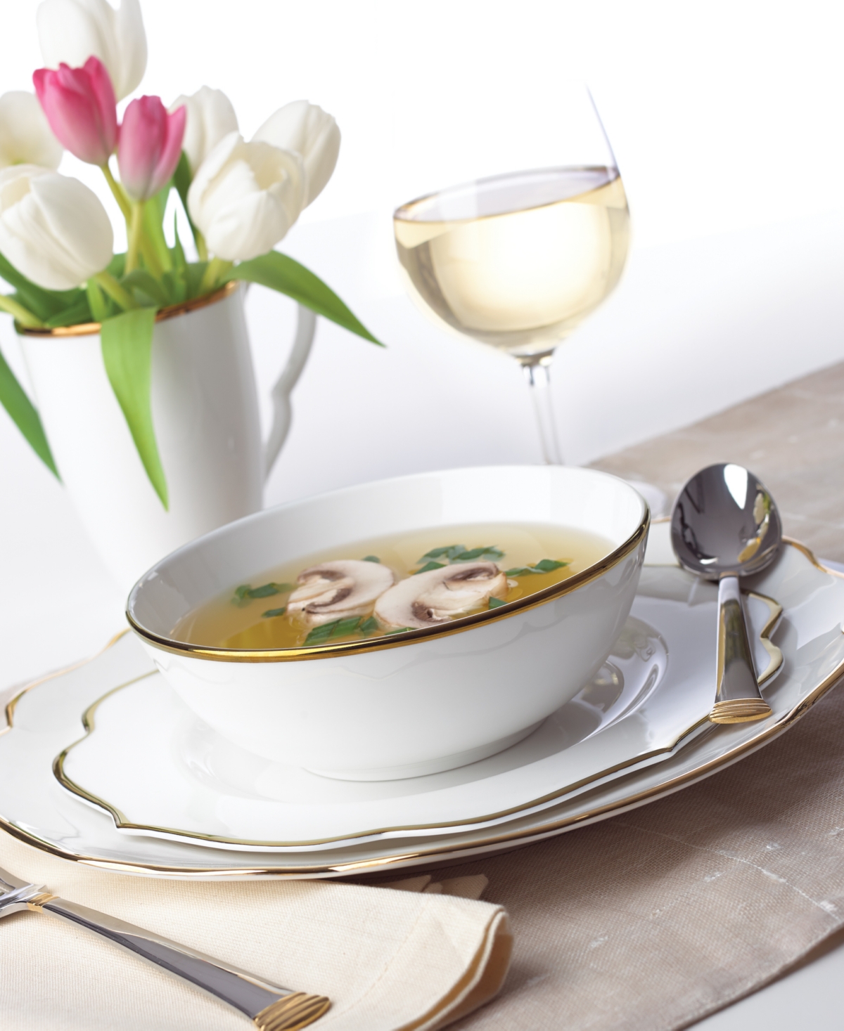 Lenox Contempo Luxe Place Setting Bowls, Set Of 4 In White