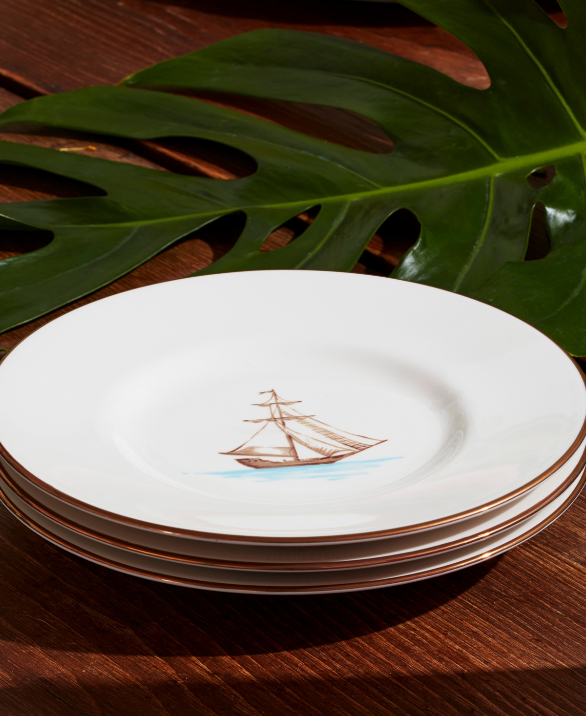 Lenox British Colonial Tradewind Dessert Plates, Set Of 4 In White