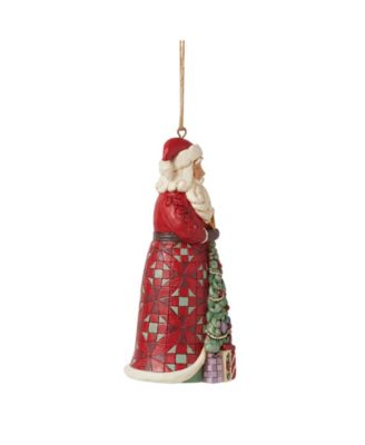 Santa with Christmas Tree Ornament
