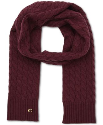 Soft Rib Cable Knit Scarf