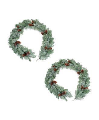 Winter Pine Garland with Pinecone Accents (Set of 2)