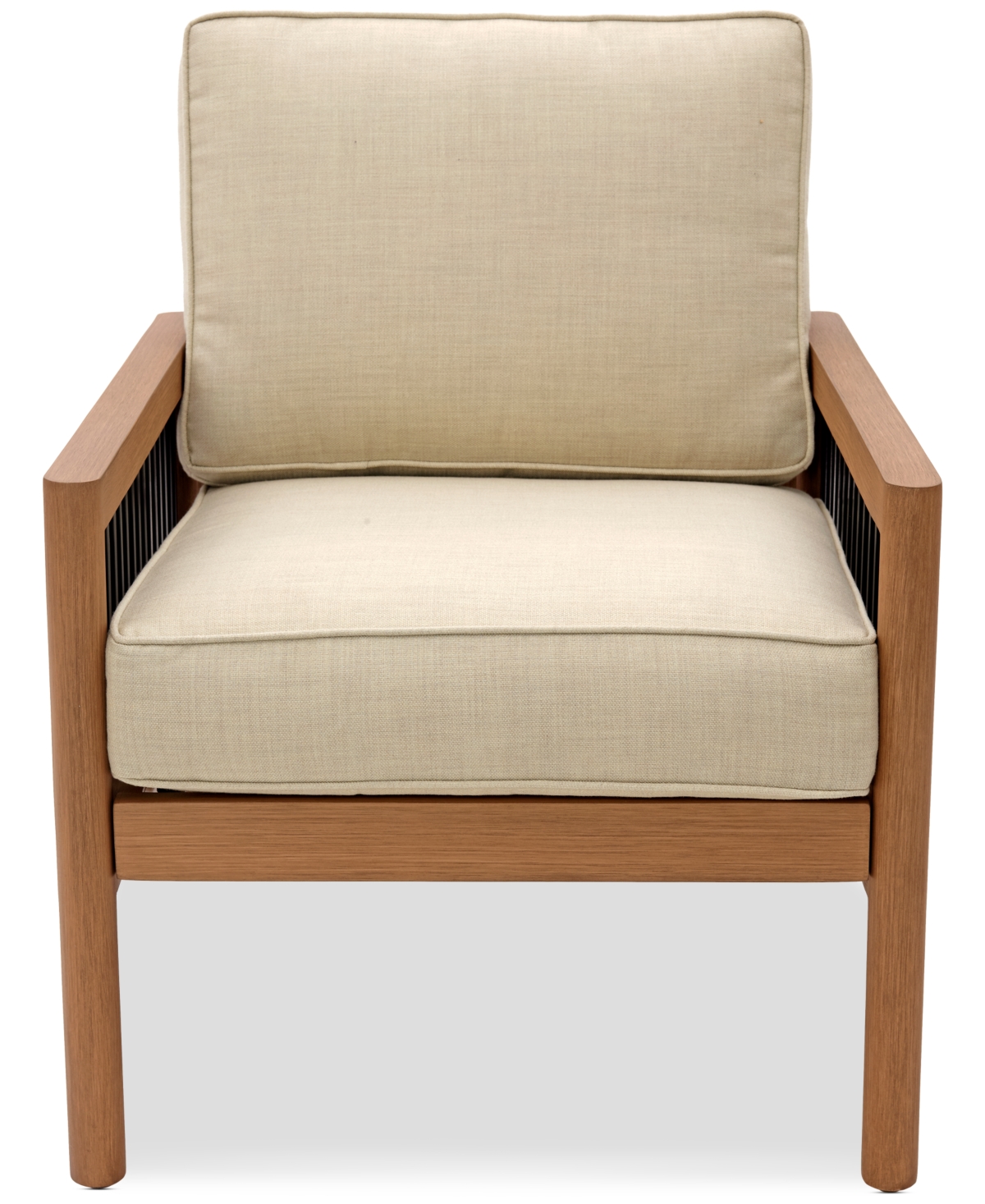 Agio Baxley Outdoor Club Chair, Created For Macys In Straw Natural