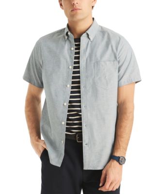 Nautica - Men's Classic-Fit Stretch Button-Down Oxford Shirt