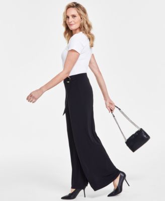 Petites Pull-On Flare-Leg Pants, Created for Macy's 