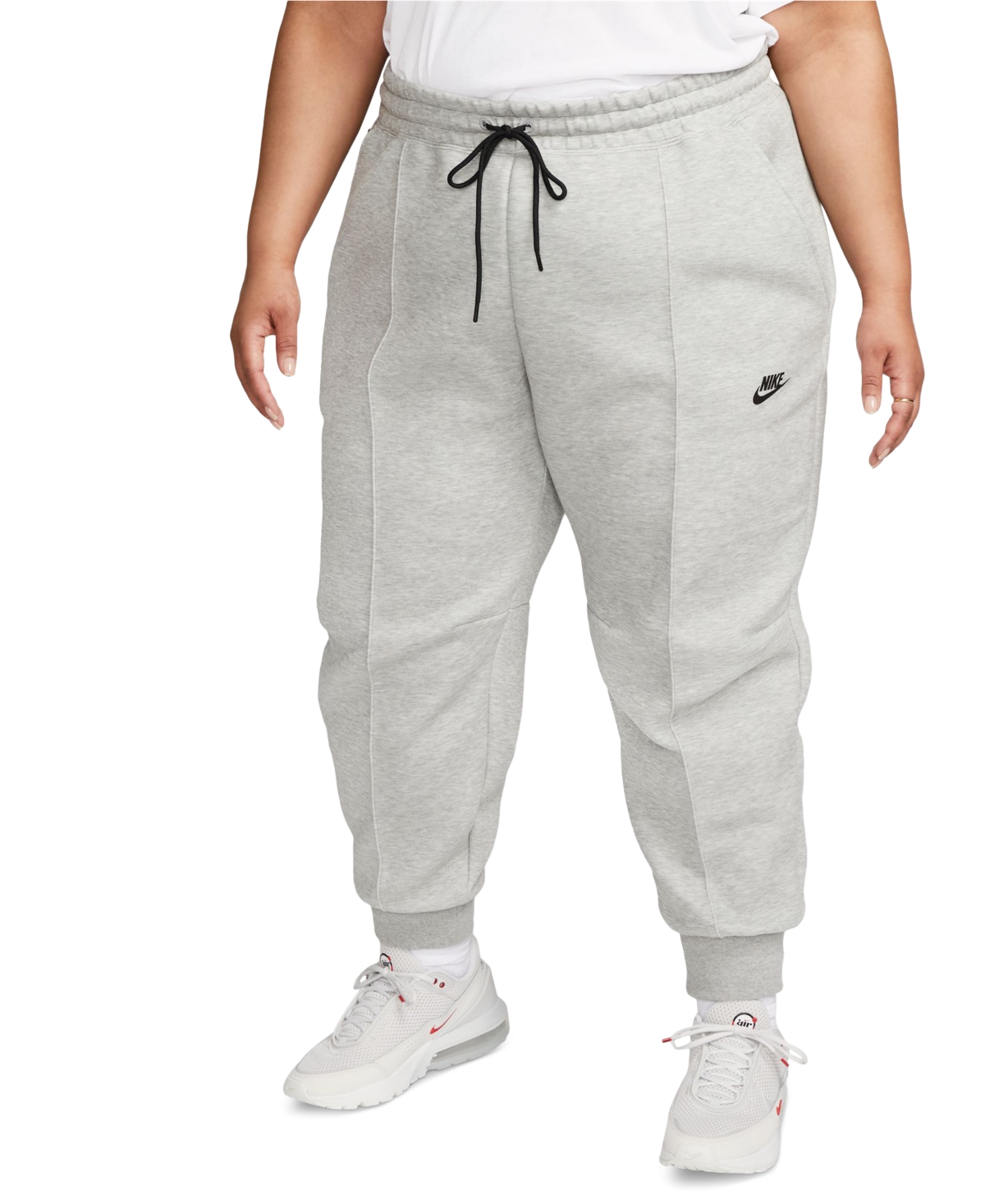 Nike Plus Size Sportswear Tech Fleece Mid-Rise Joggers -black