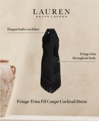 Lauren Ralph Lauren Women's Jacquard Fringe-Trim Dress