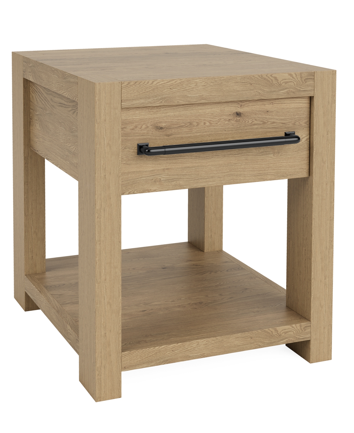 Macy's Furniture Davie 20" Wood End Table In Pale Oak