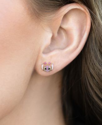 Disney Enamel Stitch Angel Studs