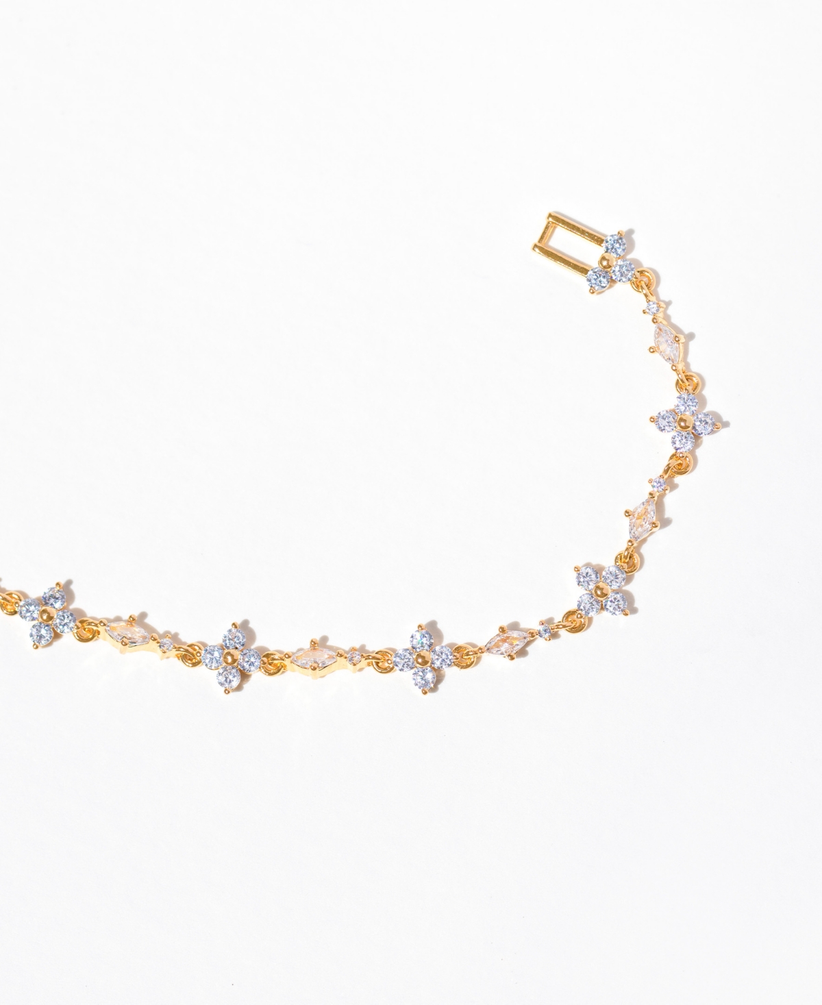 Girls Crew Crystal Endless Midnight Sparkle Bracelet In Gold