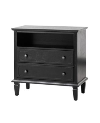 Kamilo Transitional 2-Drawer Solid Wood End Table