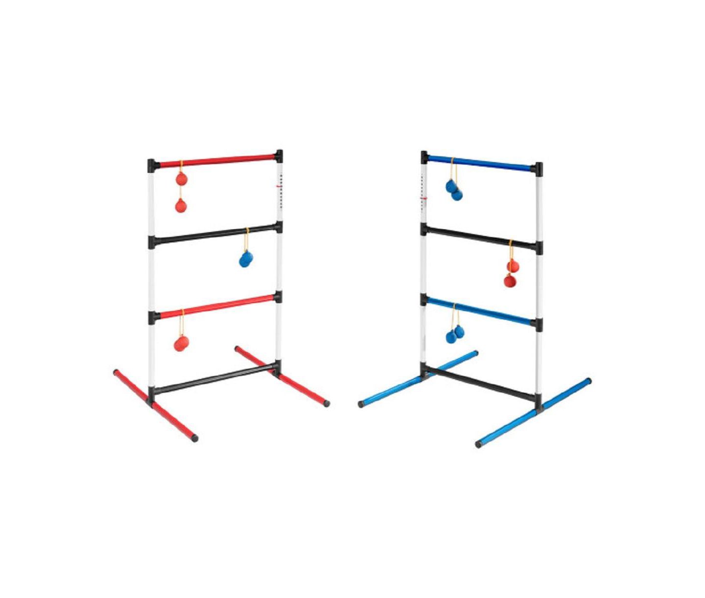 Детские игрушки Slickblue Ladder Ball Toss Game Set, Portable Indoor-Outdoor, For 2–4 Players, Ages 5+, цвет: Красный / Синий — фото 3