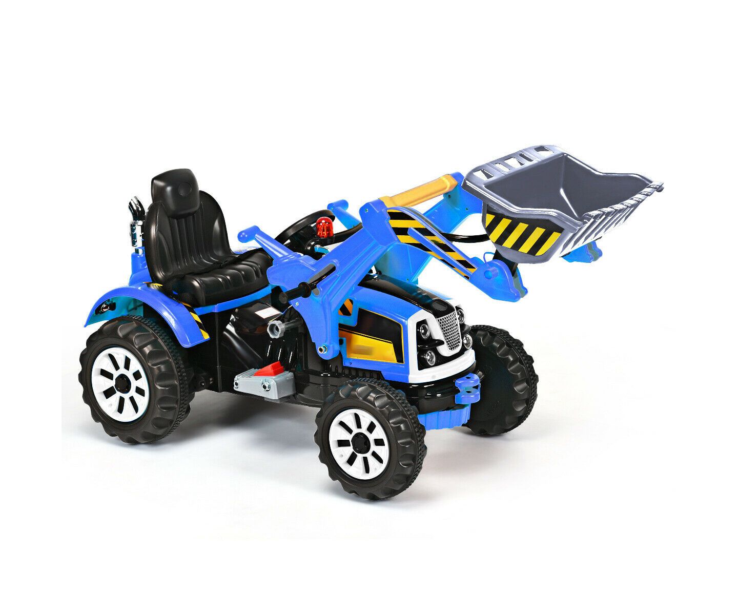 Детская игрушка Slickblue 12V Battery-Powered Backhoe Digger Dumper Truck, 66 lbs, от 2 лет, цвет: Синий — фото 1