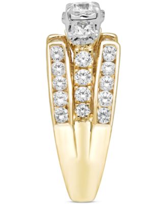 Diamond 3-Stone Ring (2 ct. t.w.) in 14k White or Yellow Gold