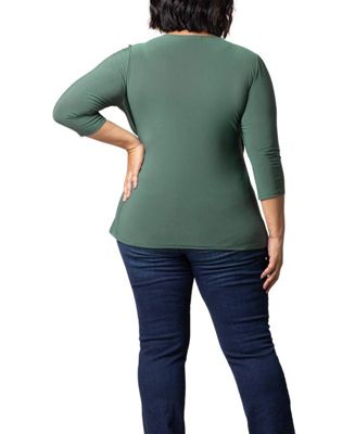 Plus Size Femme Fatale Faux Wrap Top