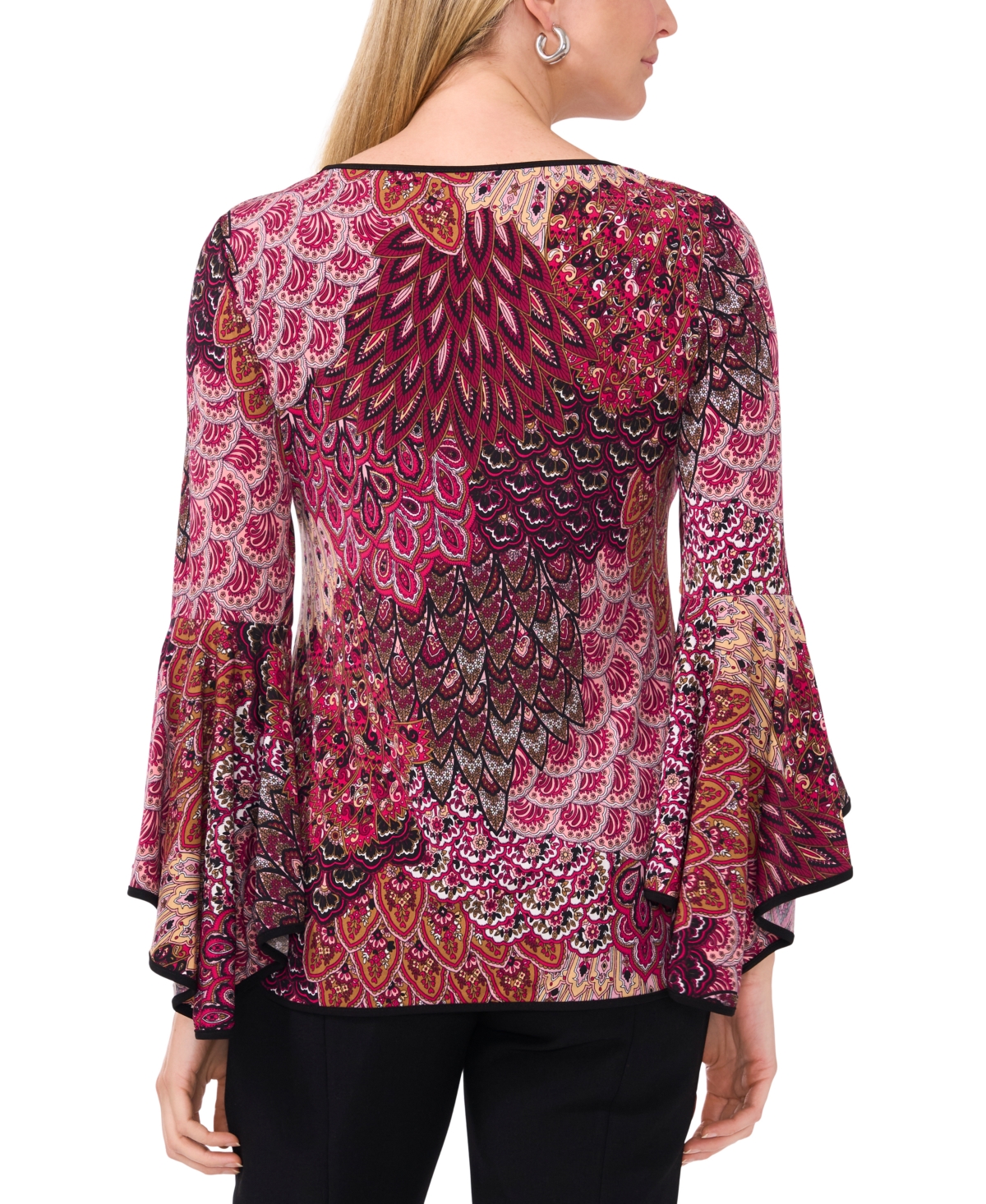 Sam & Jess Women's Bell-sleeve Top In Multi