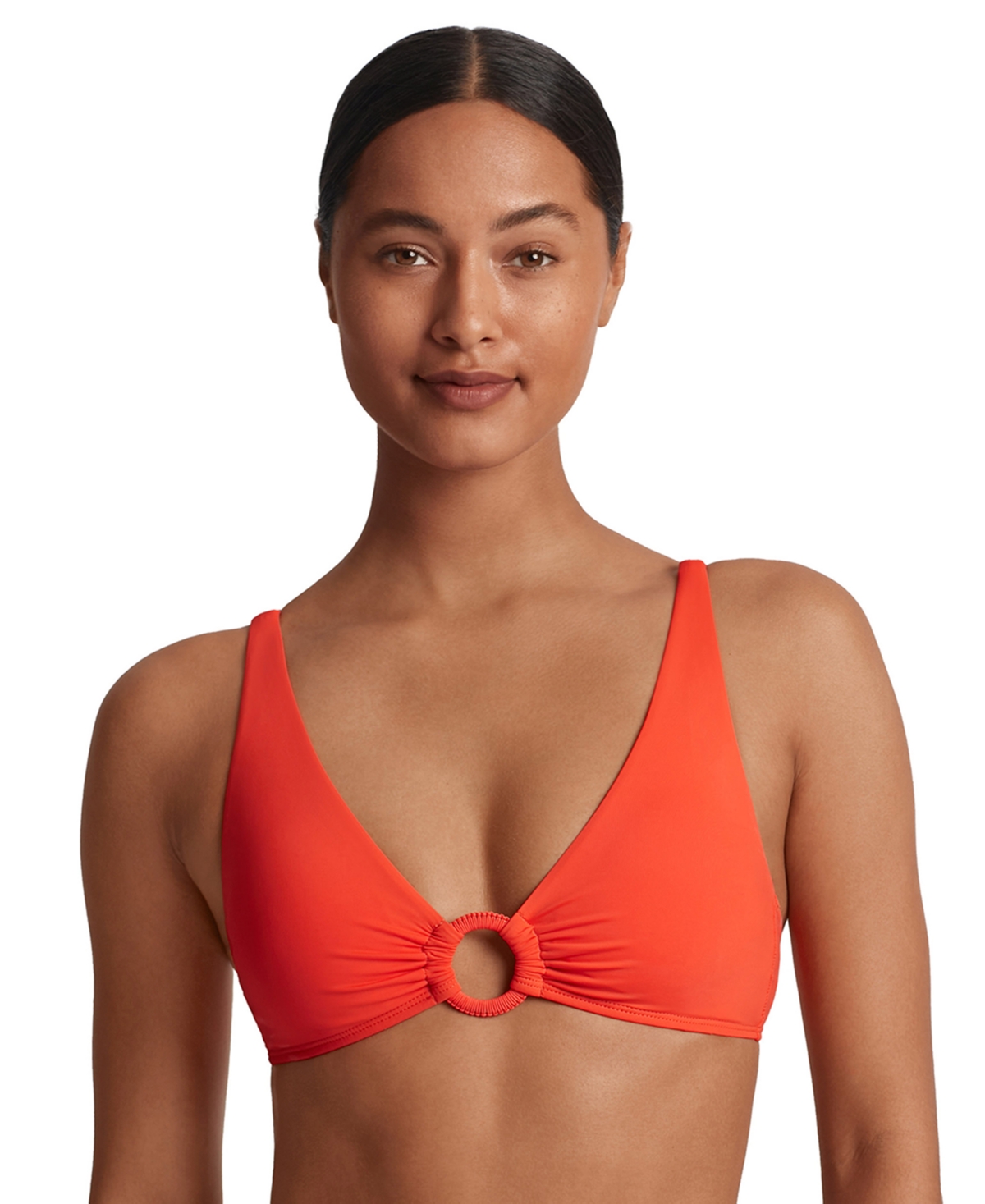 Shop Ralph Lauren Women's Macrame-ring Bikini Top In Persimmon