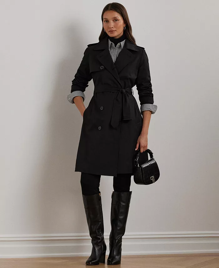 Women's Belted Water-Resistant Trench Coat - thumbnail 3
