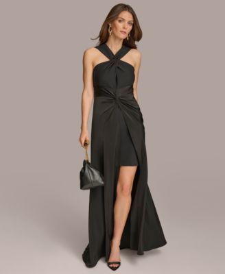 Donna Karan New York - Women's Halterneck Twist-Front Open Gown