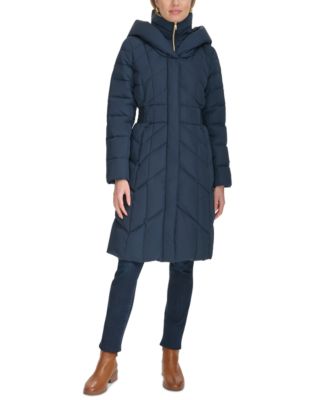 Women's Bibbed Hooded Puffer Coat