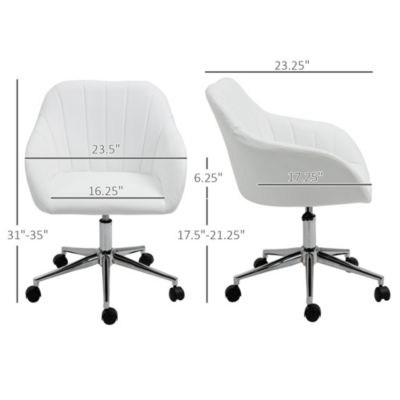 Mid-Back Home Office Chair w/ Tub Seat Design, Adjustable Height,