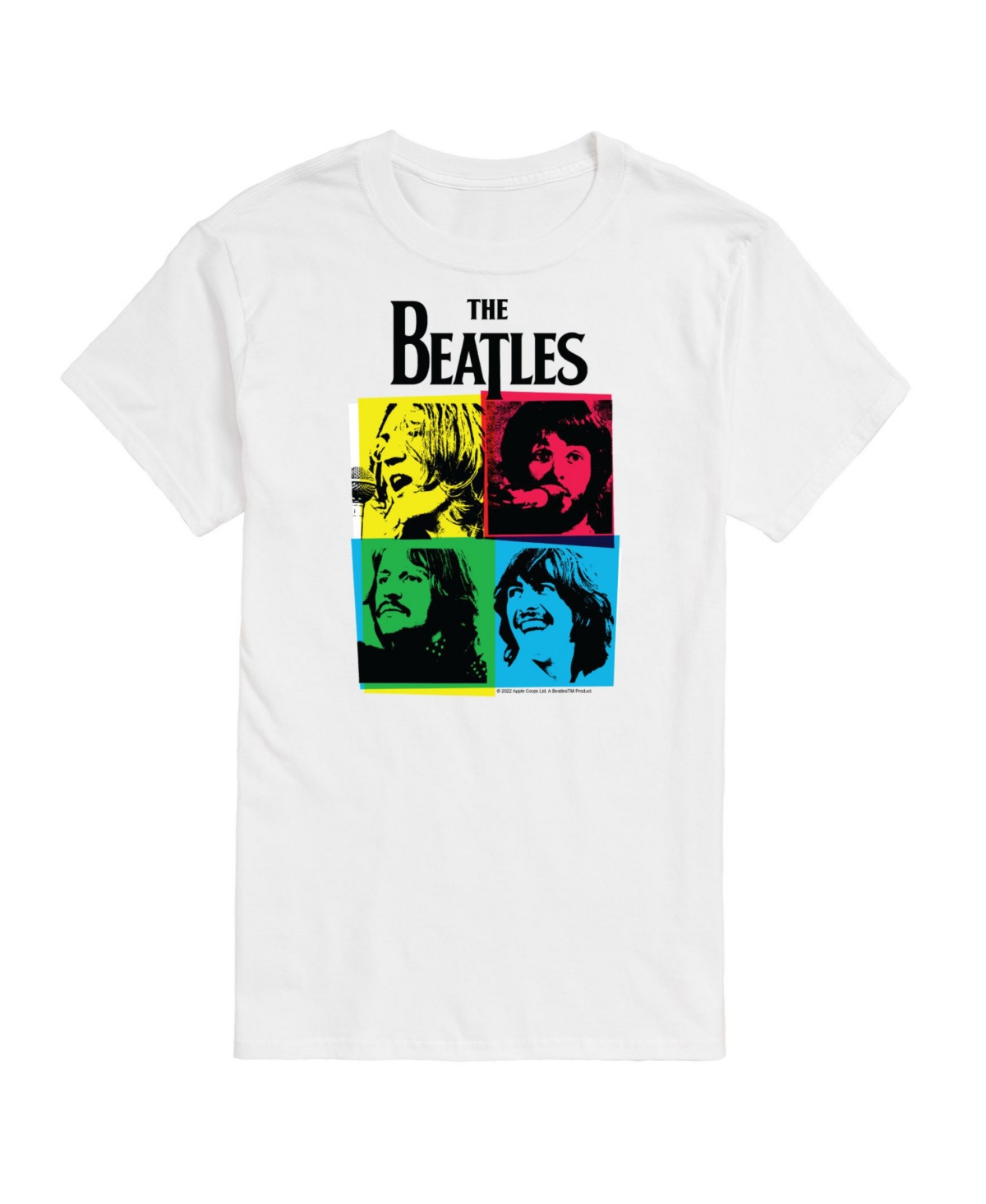 Hybrid Apparel The Beatles Group Colorful Short Sleeve Tee - White