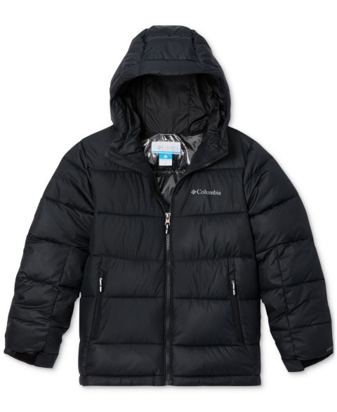 Куртка Columbia Pike Lake II Quilted Full-Zip Hooded Puffer для мальчиков, цвет: Чёрный
