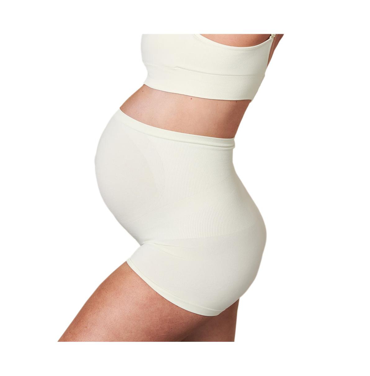 Maternity Seamless Over Belly Support Boyshort - Bone