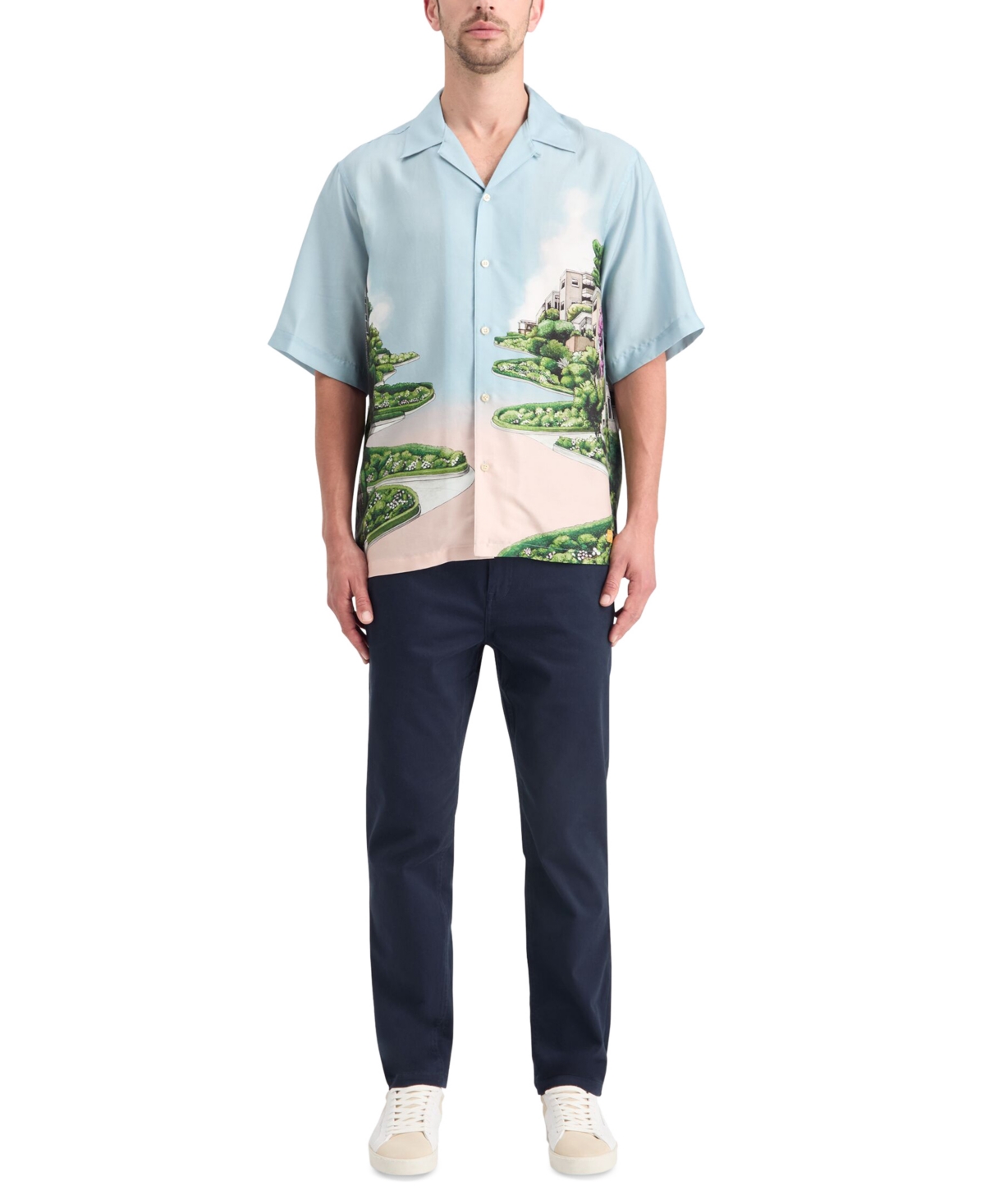 Scotch & Soda Men's Printed Relaxed-Fit Short-Sleeve Shirt