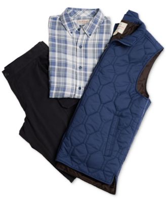 Flannel Shirt, Quilted Vest & Cargo Pants