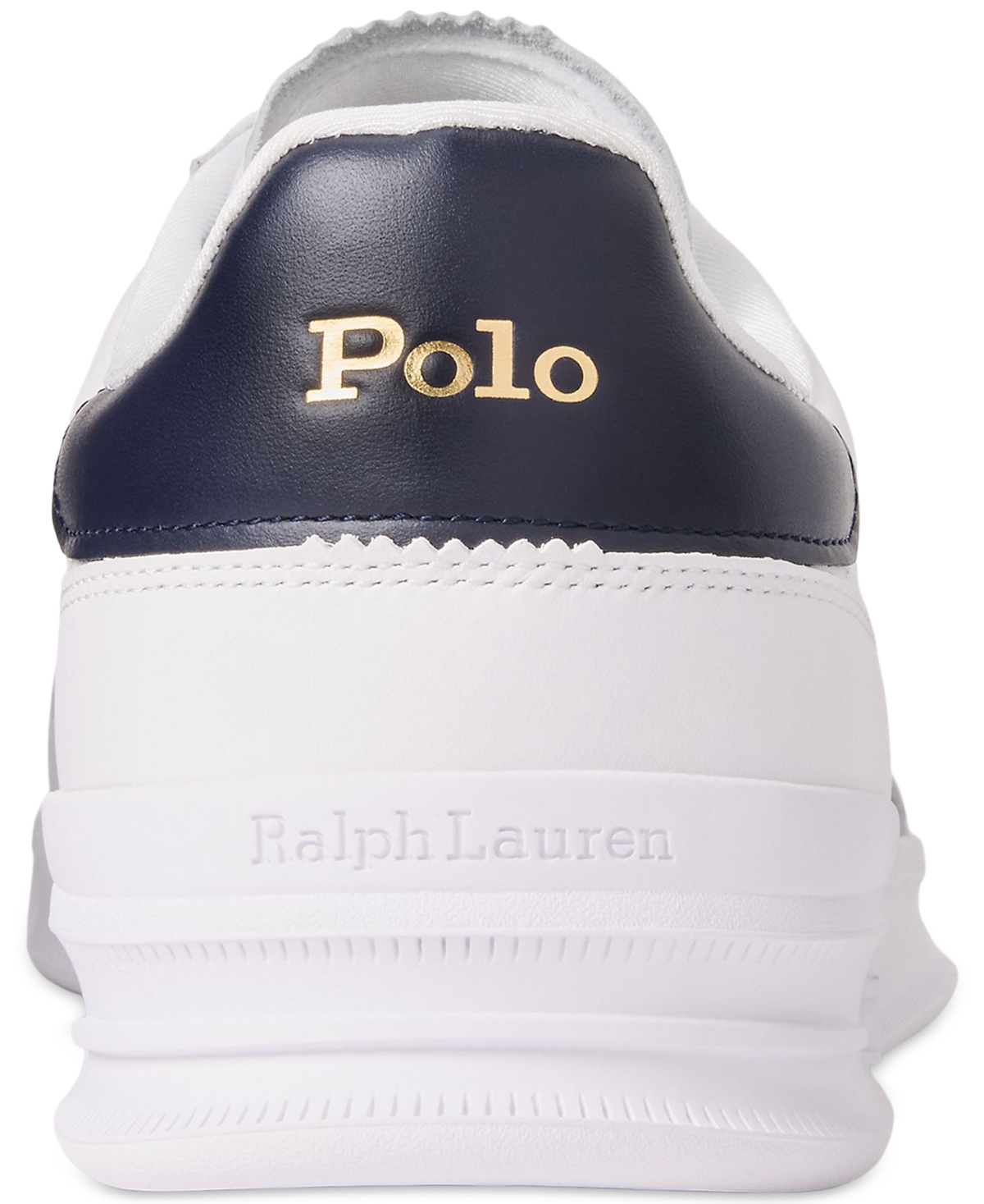 Polo Ralph Lauren Men's Heritage Aera Leather Sneaker -NAVY/RED