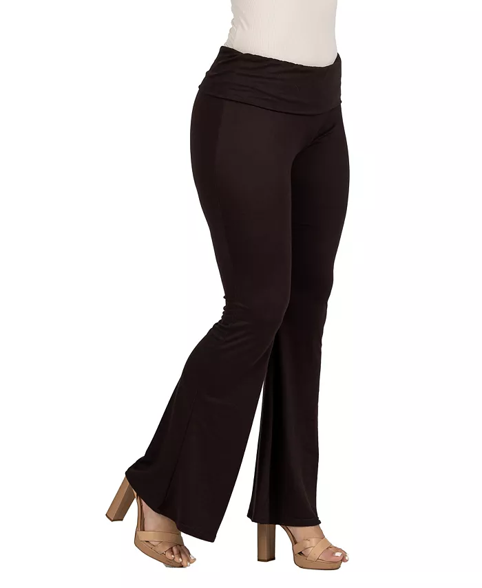 Black Bell Bottom Foldover Waist Sweatpants - thumbnail 7