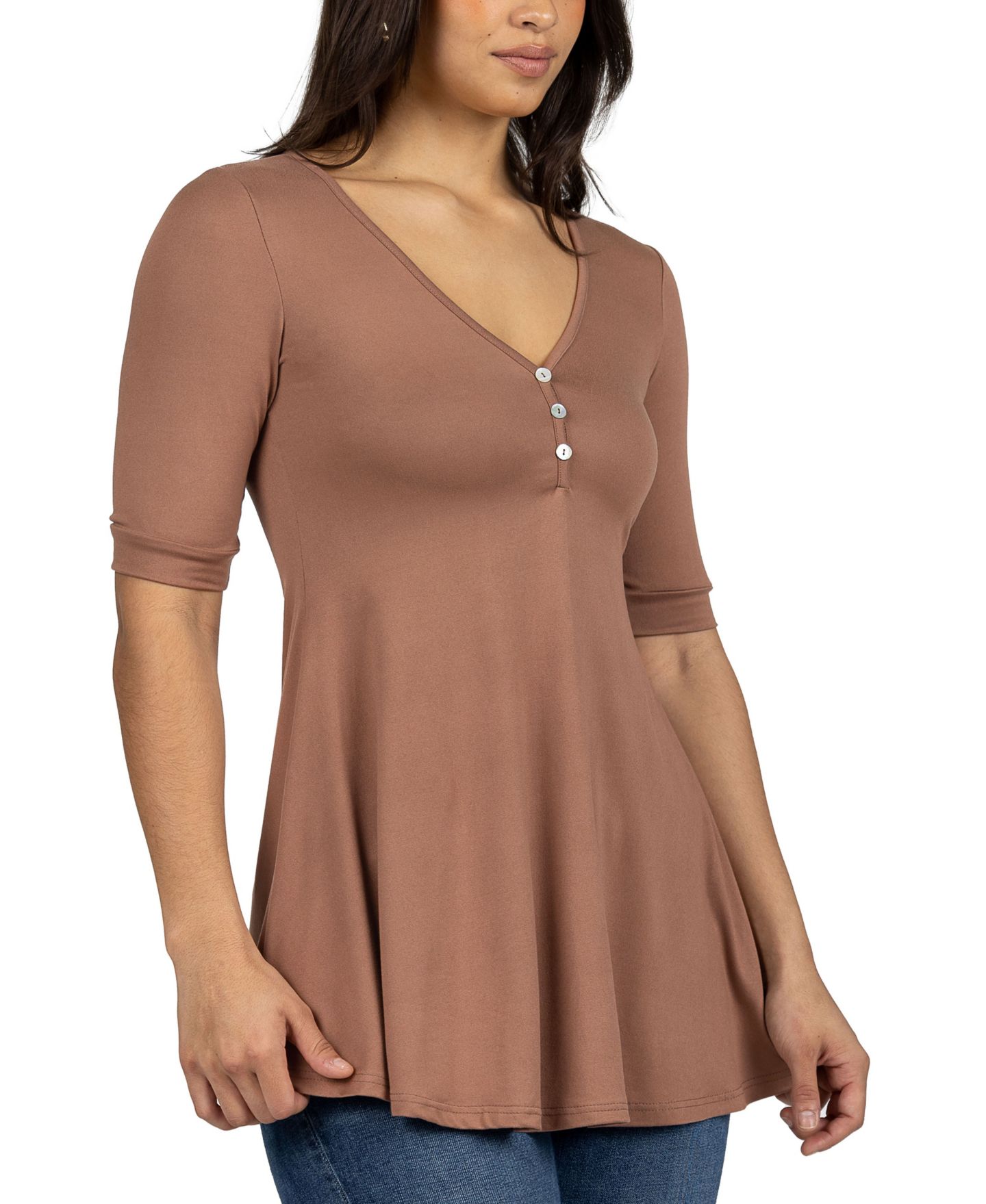Женская туника 24seven Comfort Apparel с короткими рукавами, цвет: Чёрный — фото 8