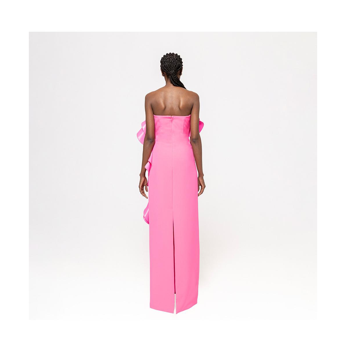 Nissa Women's Ruffled Taffeta Maxi Dress