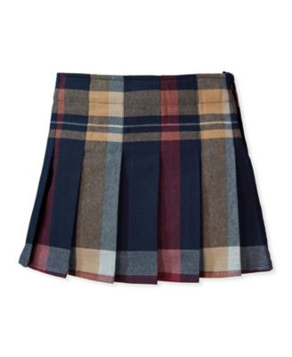 Girls' Pleated Skirt with Buckle Detail, Infant