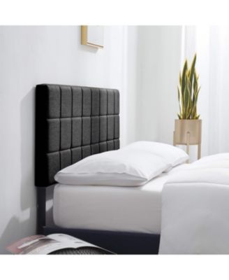 Queen Heavy Duty Adjustable SquareTufted Fabric Headboard