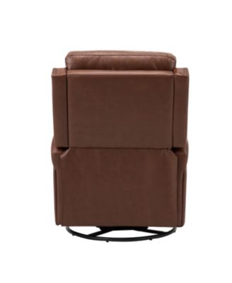  Beatriz 28.74" Wide Genuine Leather Swivel Rocker Recliner