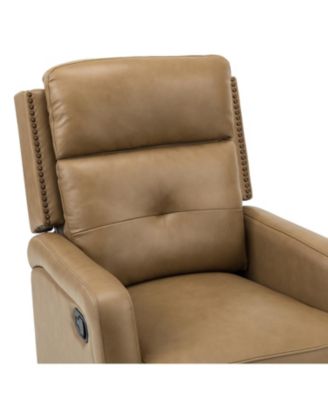  Beatriz 28.74" Wide Genuine Leather Swivel Rocker Recliner