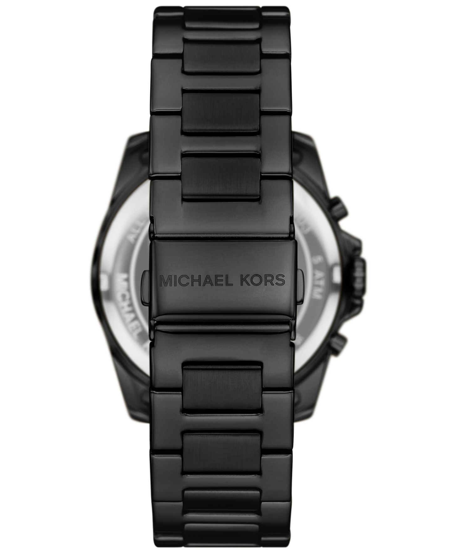 Мужские часы Michael Kors Alek Chronograph Black Stainless Steel Watch 44mm — фото 3