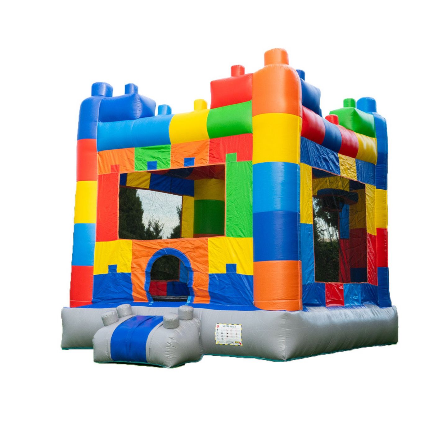 Детская игрушка HERO Kiddo Block Party 26'L x 14'W x 12'H Water Slide Commercial Grade Wet/Dry Bounce House, Up to 8 Users, Ages 3+ — фото 1