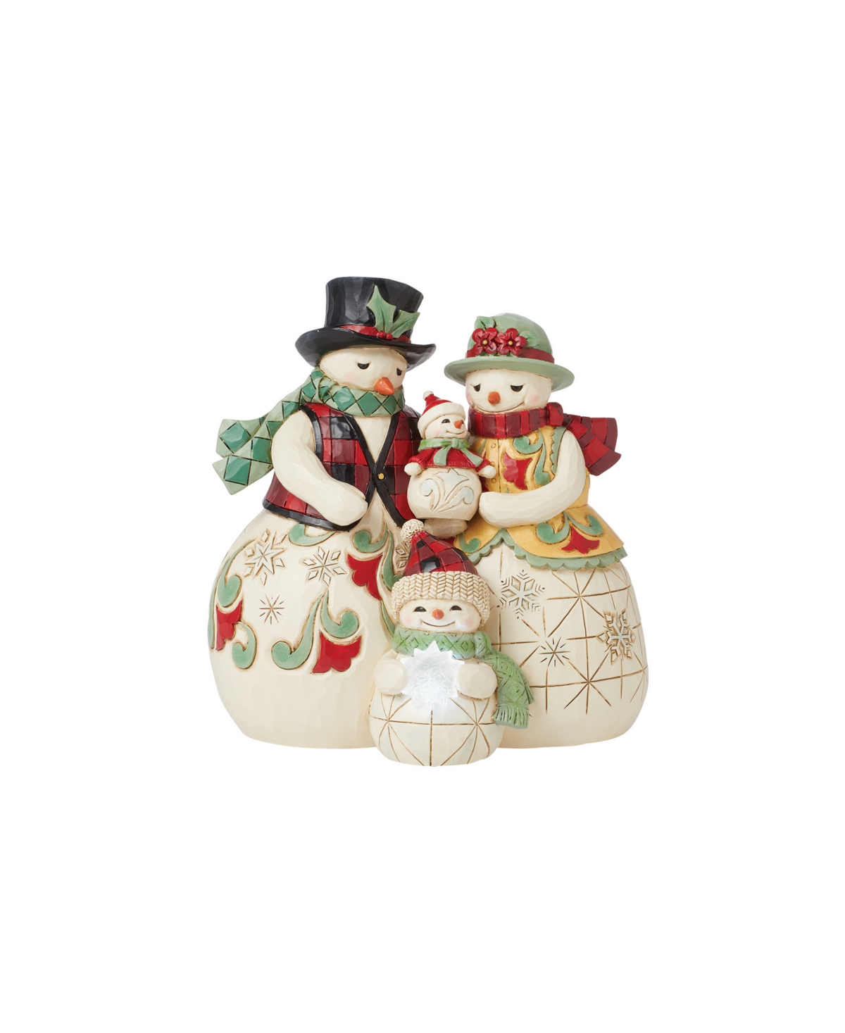 Jim Shore Highland Glen Snowmen Family Figurine In Multi