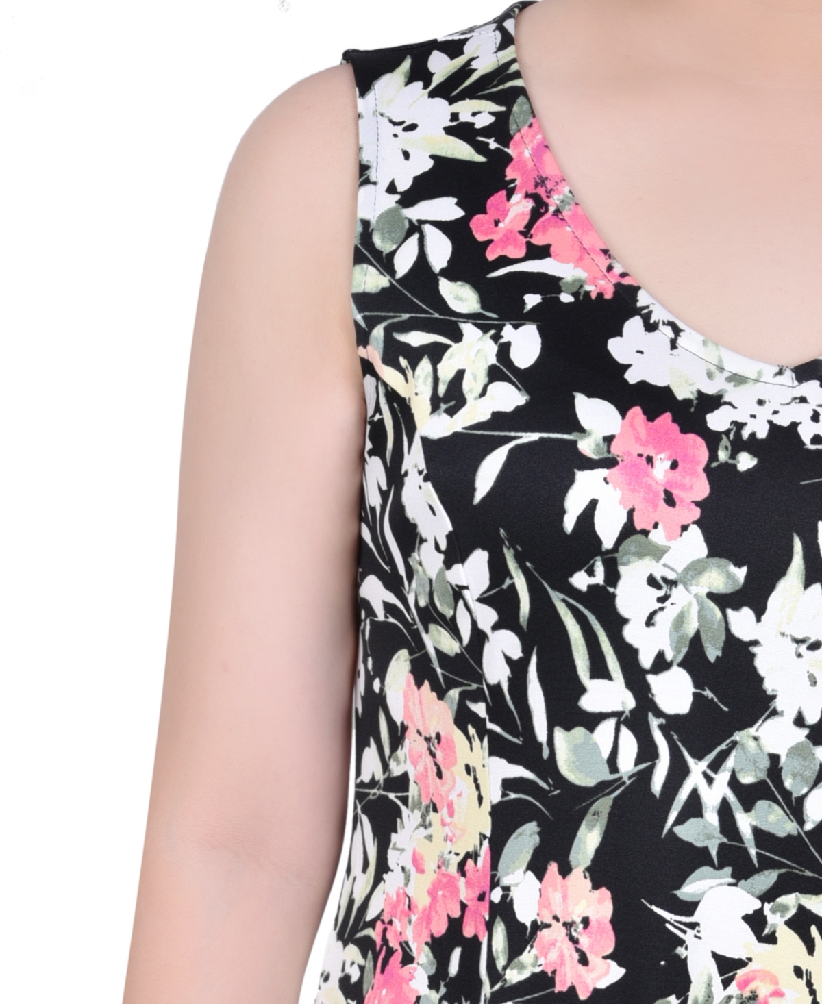 Ny Collection Sleeveless Tank Dress In Pink Serenity