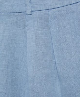 Women's Linen Straight Shorts