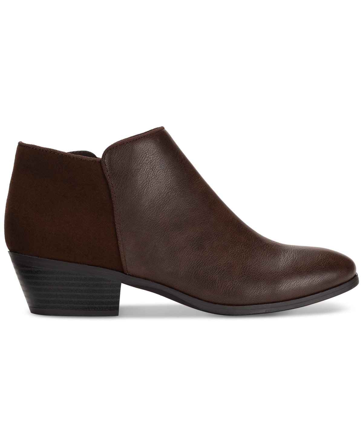 Style Co Wileyy Ankle Booties Created for Macy s Black Smooth Black Micro Smart Closet