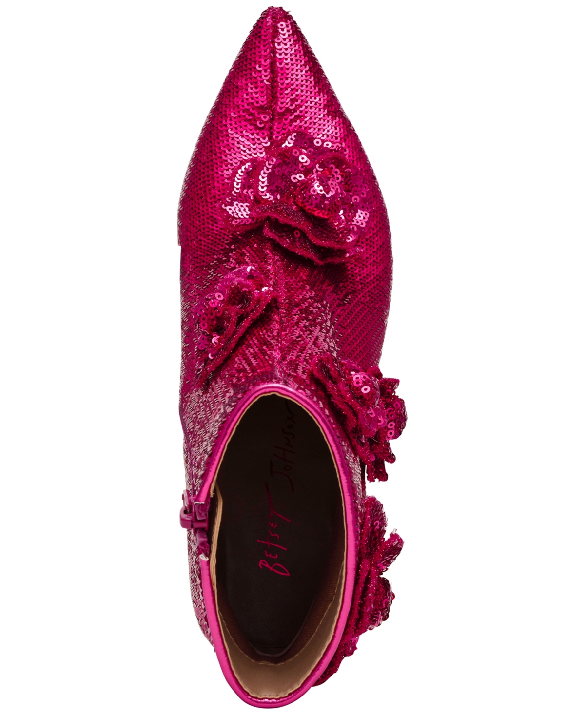 Betsey Johnson Women's Finlee Rosette Flare-Heel Dress Booties