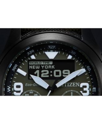 Eco-Drive Men's Chronograph Promaster Green CORDURA&reg; Strap Watch 44mm