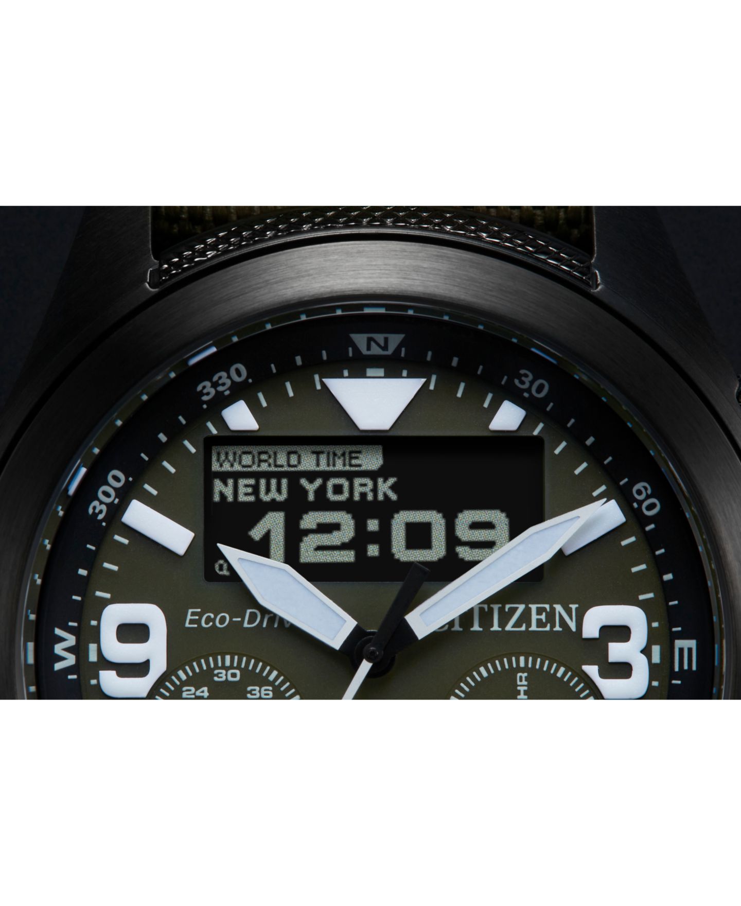 Мужские часы Citizen Eco-Drive Chronograph Promaster Green Cordura® Strap Watch 44mm — фото 5