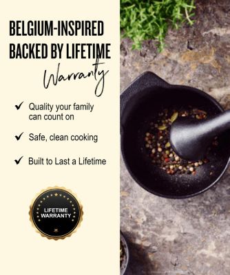 Enameled Cast Iron, PFAS-Free, 2-Cup Capacity, Textured Interior – Mortar and Pestle Grinder